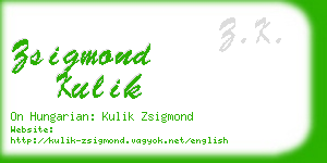 zsigmond kulik business card